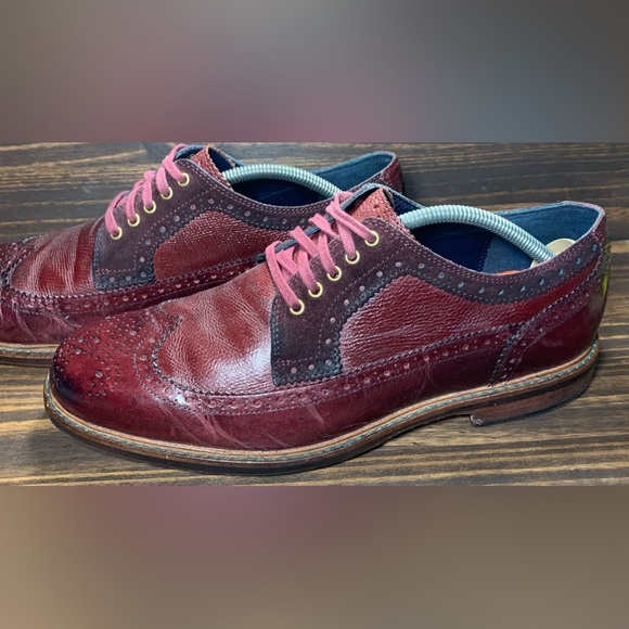 Cole Haan Cooper SQ Wingtip Oxford Burgundy Mens Size 9.5M Dress Shoes main image 6